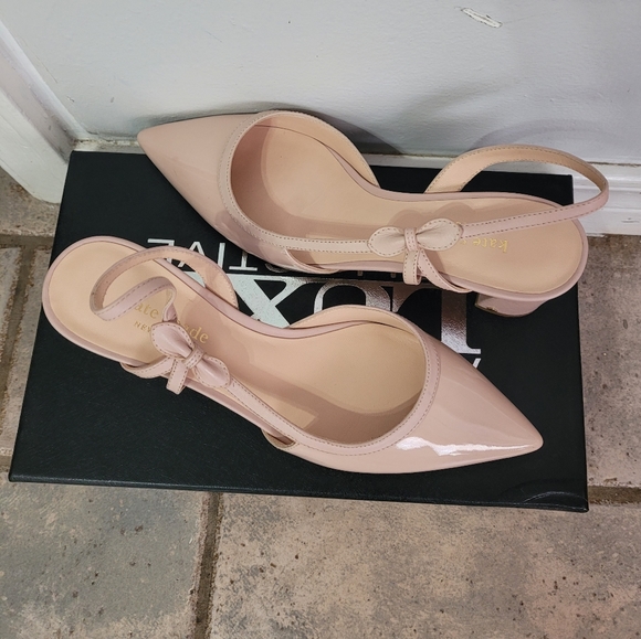 🤑SOLD🤑Kate Spade Mae Patent Leather Slingback Pumps/Shoes - Picture 3 of 12
